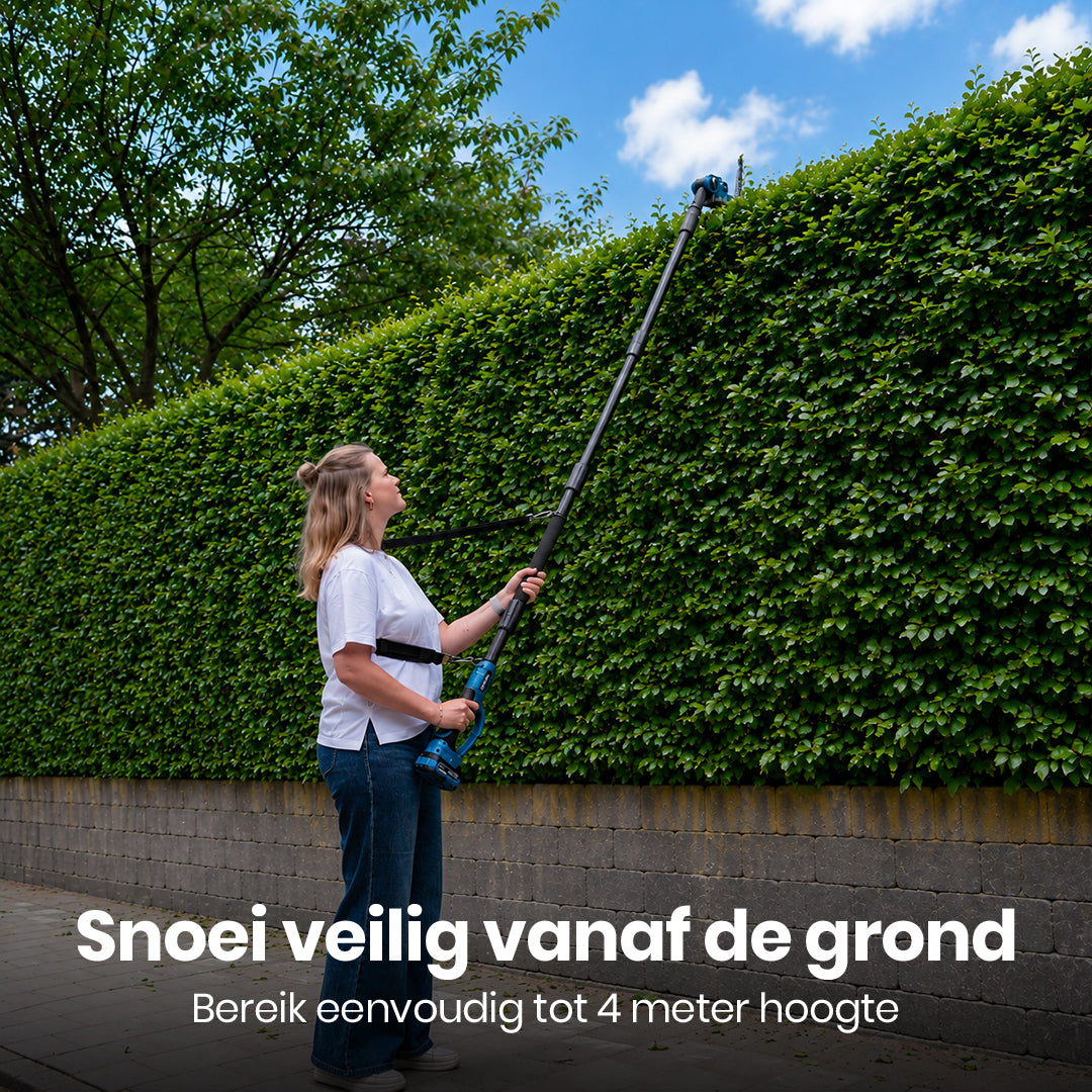 Telescopische Heggenschaar - Met Opbergtas, Oplader & Accu (4.0Ah)