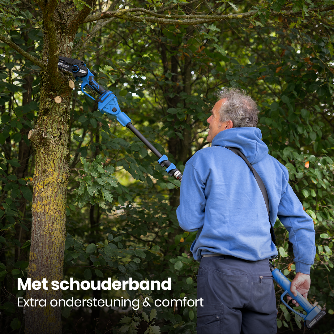 Telescopische Kettingzaag NG3 – Met Koffer, Oplader & 2x Accu (2.0Ah)