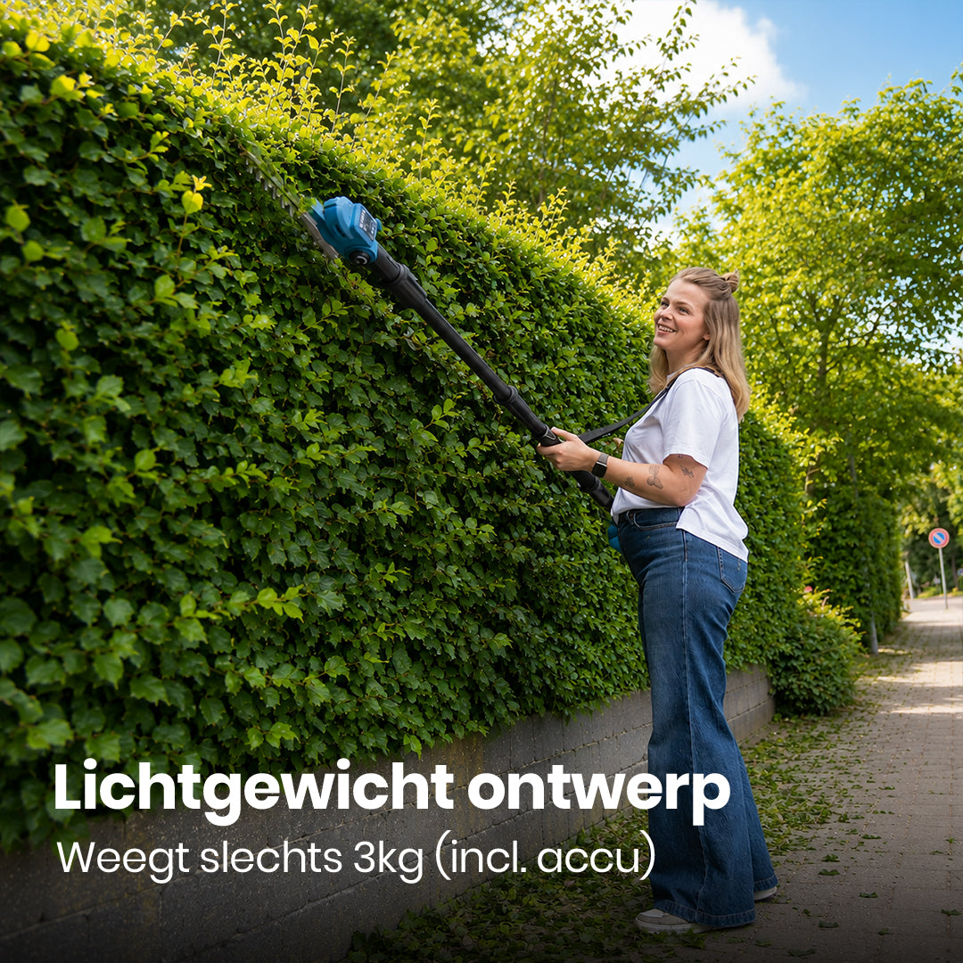 Telescopische Heggenschaar - Met Opbergtas, Oplader & Accu (4.0Ah)