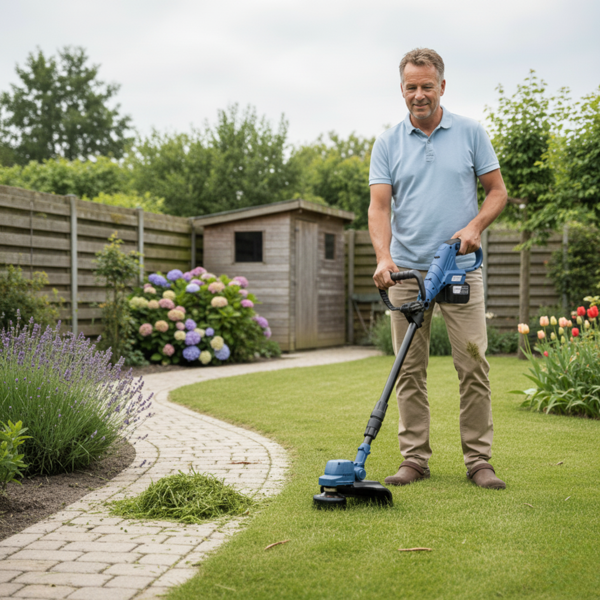 Coupe-bordures à batterie NG2 – Avec chargeur & batterie (4,0 Ah)
