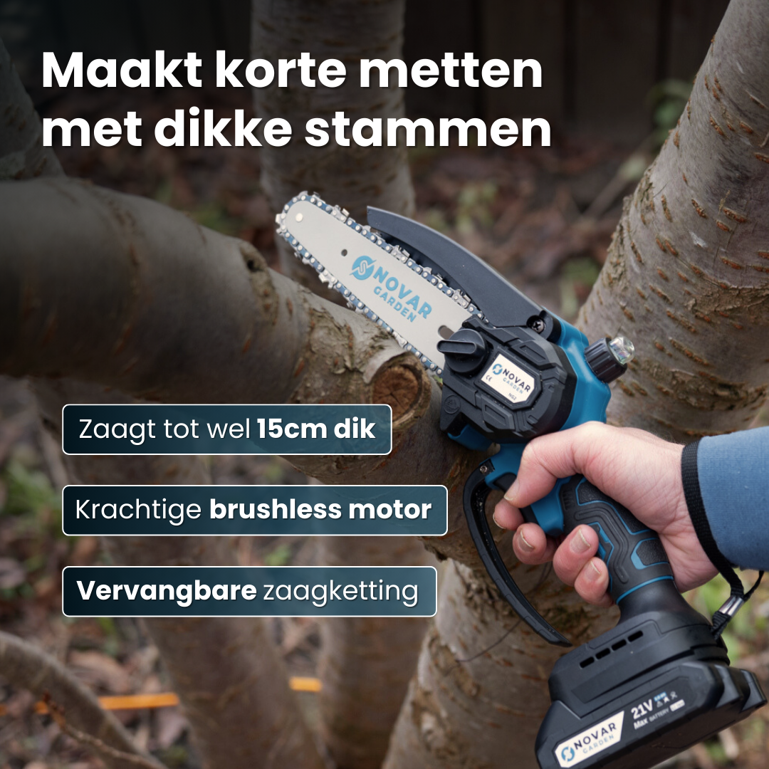 Mini Kettingzaag NG2 - Met Koffer & 2 Accu’s