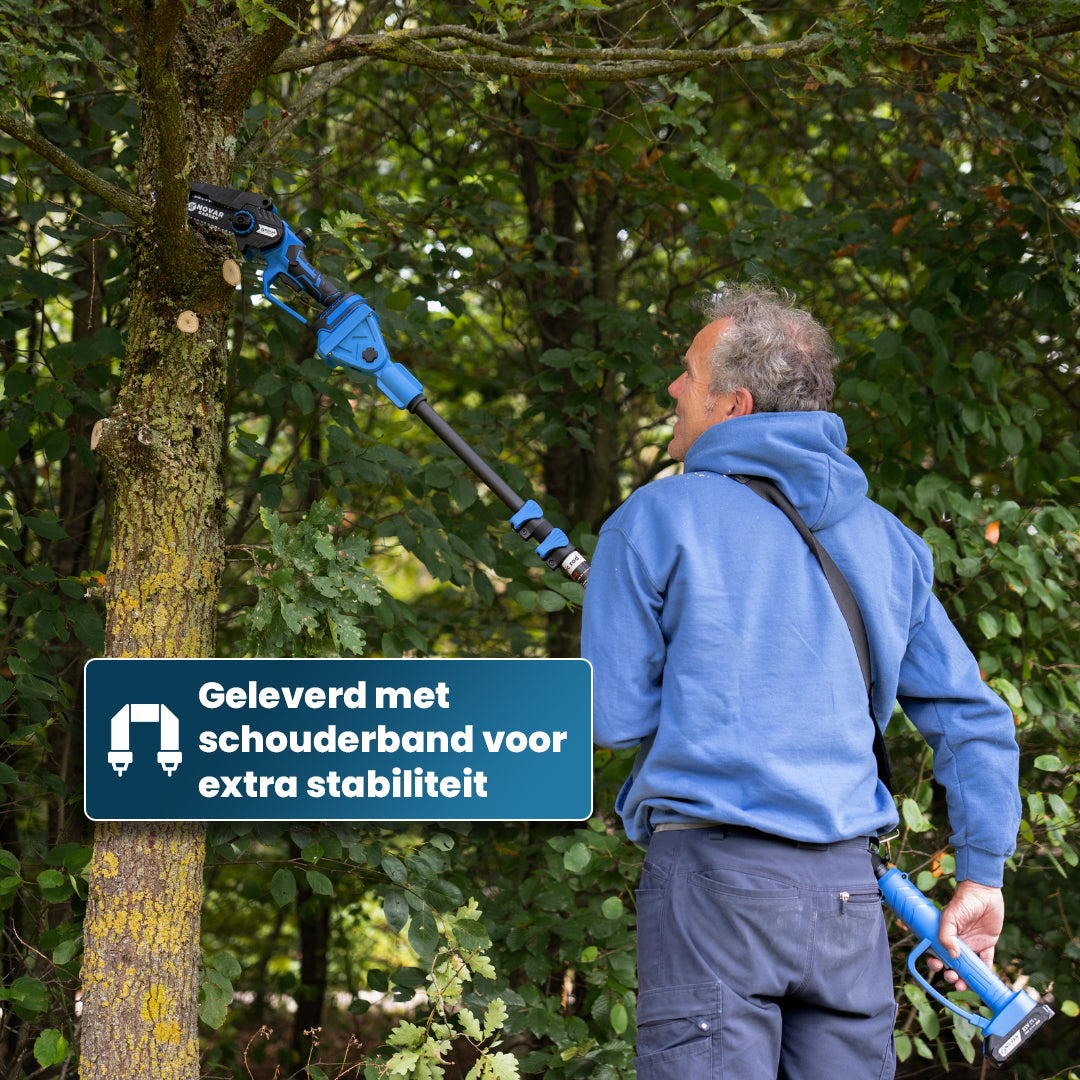 Telescopische Kettingzaag NG3 – Met Koffer, Oplader & 2x Accu (2.0Ah)