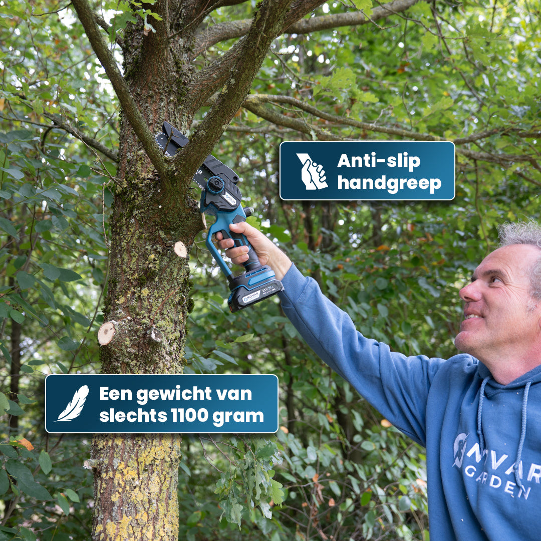 Mini Kettingzaag NG3 - Met Koffer, Oplader & 2x Accu (2.0Ah)