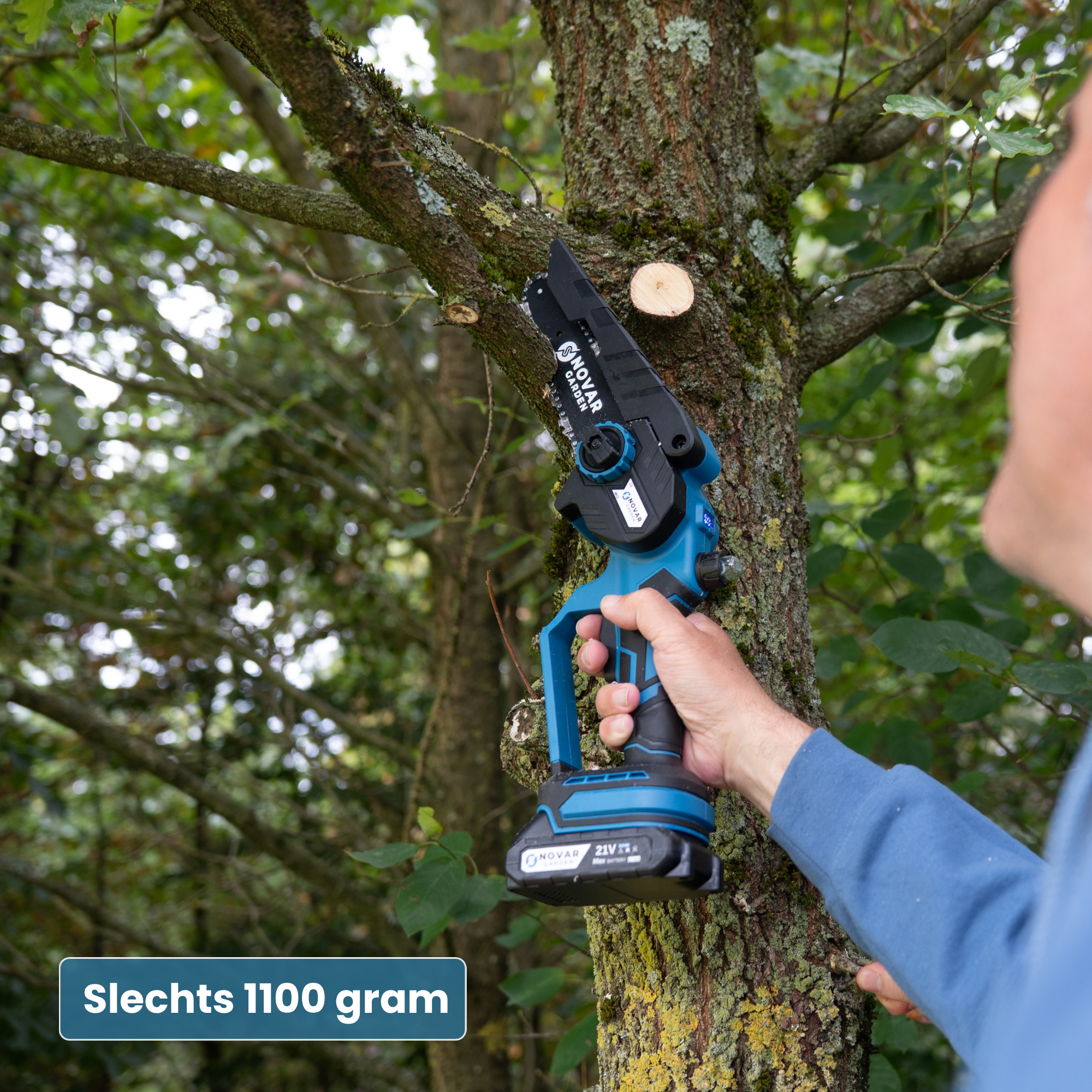 Mini Kettingzaag NG3 - Met Koffer, Oplader & 2x Accu (2.0Ah)