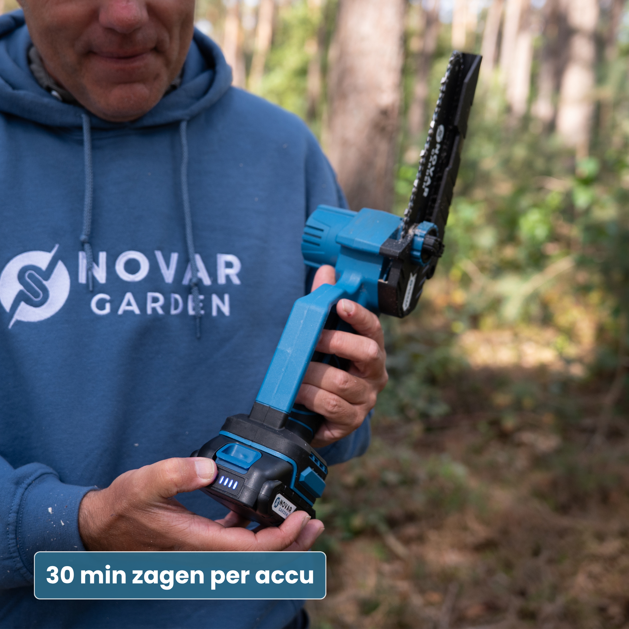 Mini Kettingzaag NG3 - Met Koffer, Oplader & 2x Accu (2.0Ah)