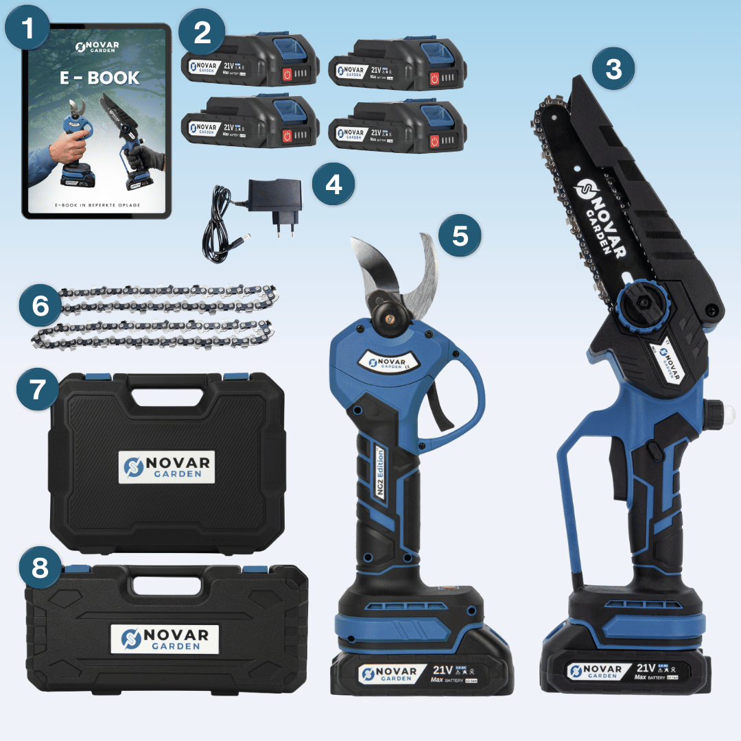 Moeiteloos Snoeien Bundel NG2 - Met 2 Koffers, Opladers & 4x Accu (2.0Ah)