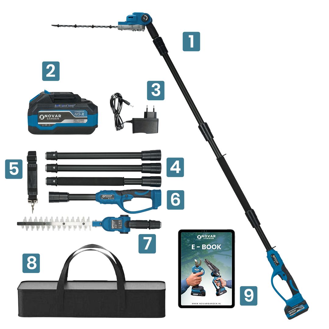 Telescopische Heggenschaar - Met Oplader & Accu (4.0Ah)
