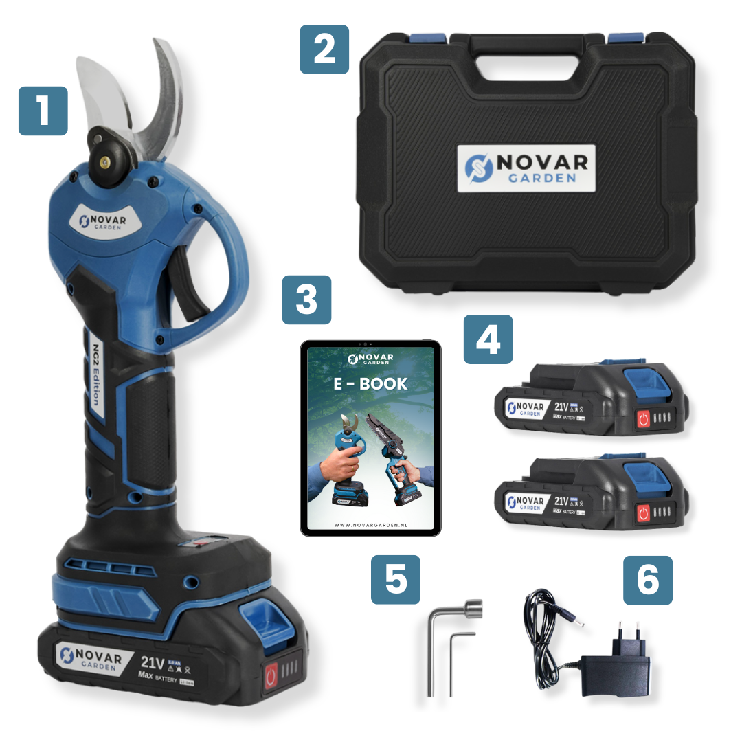 Accu Snoeischaar NG2 - Met Koffer, Oplader & 2x Accu (2.0Ah)