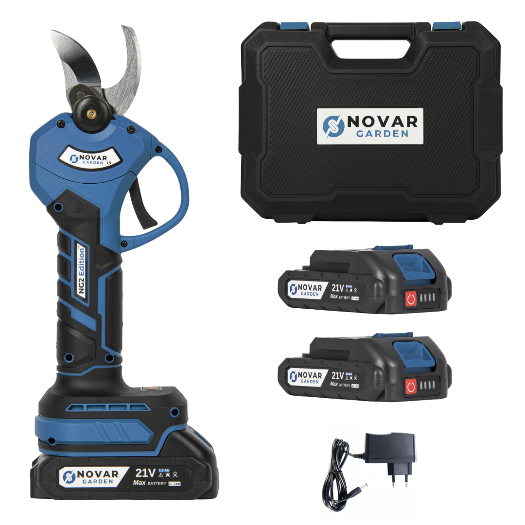 Accu snoeischaar NG2 van NovarGarden – krachtig, compact en draadloos snoeien.