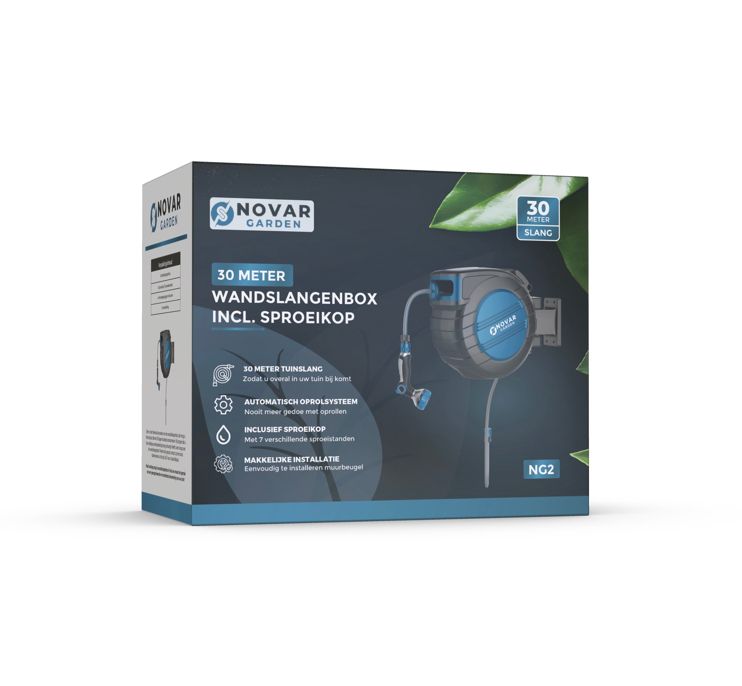 NovarGarden® Wandslangenbox NG2 (30M) + Gratis Sproeikop