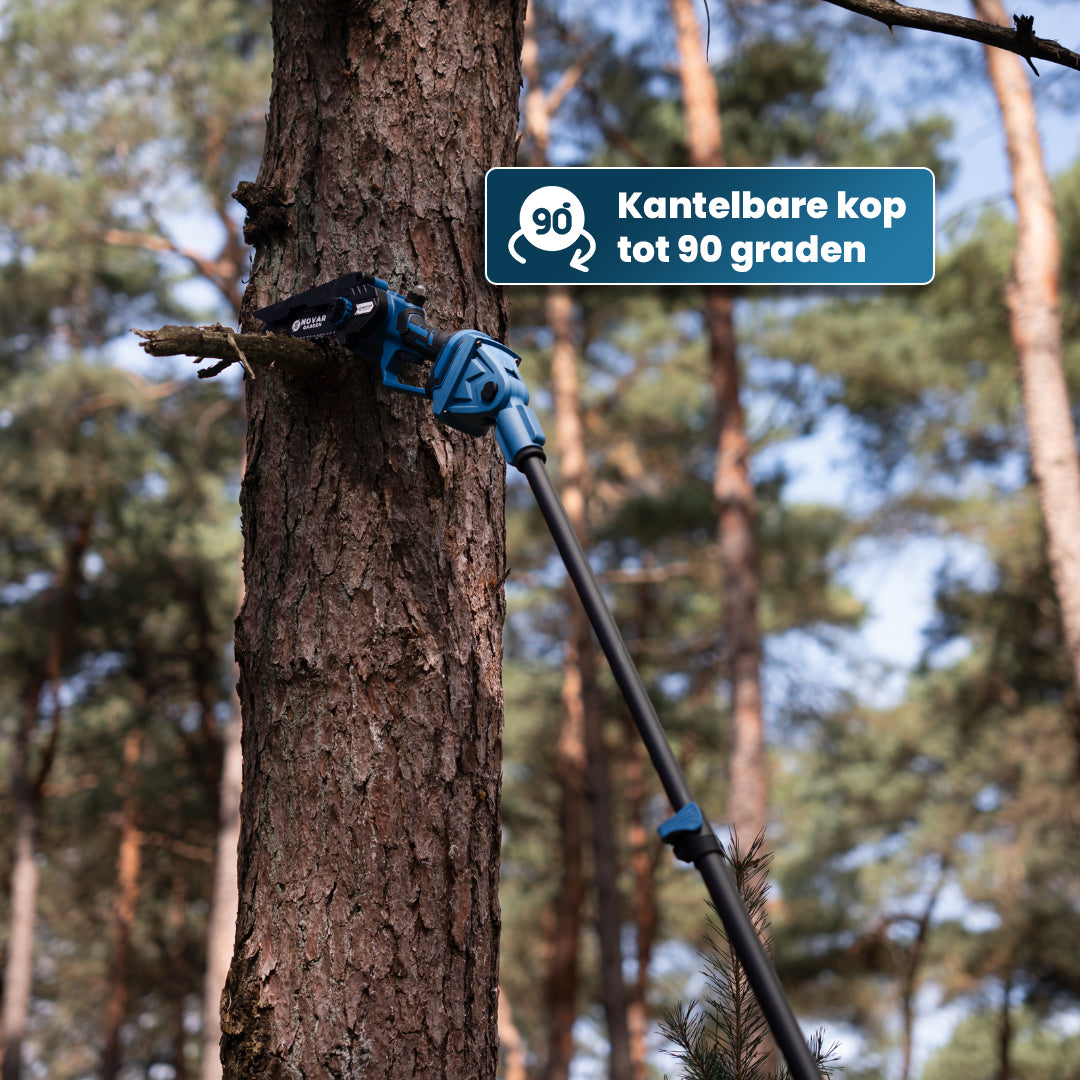 Teleskopische Kettensäge NG2 – Mit Koffer & 2 Akkus