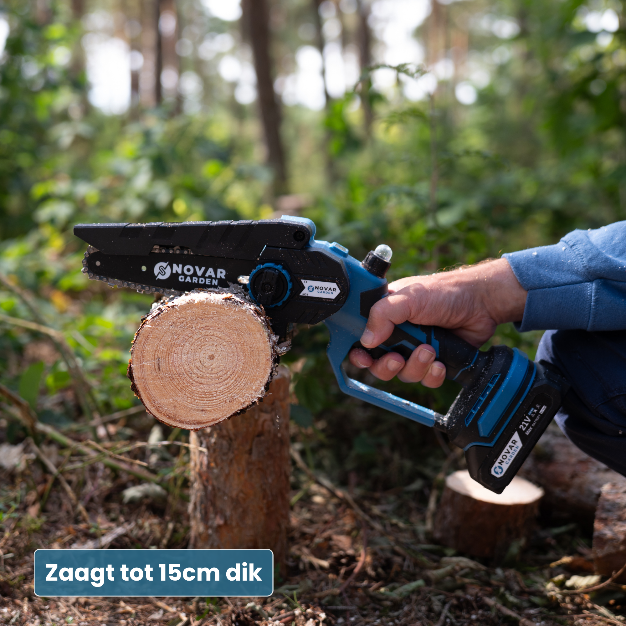 Mini Kettingzaag NG3 - Met Koffer, Oplader & 2x Accu (2.0Ah)