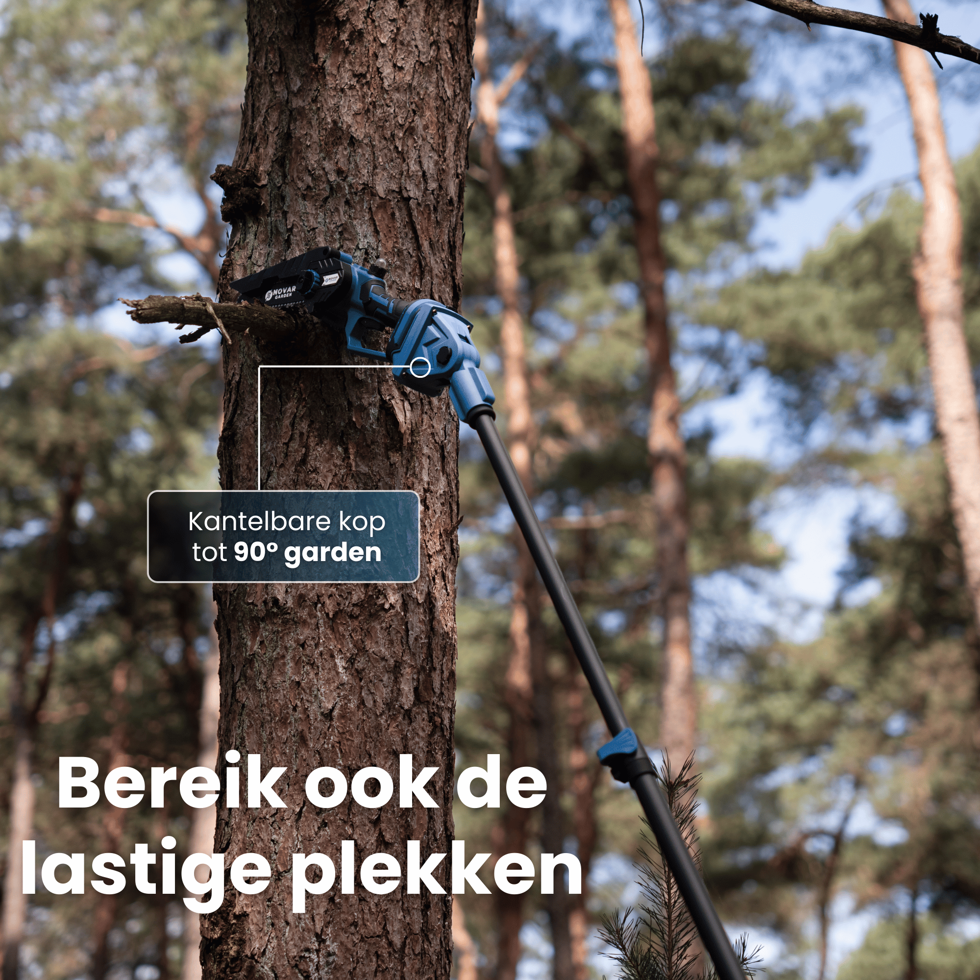 Telescopische Kettingzaag NG3 – Met Koffer & 2 Accu's (dit is een PRE-ORDER)