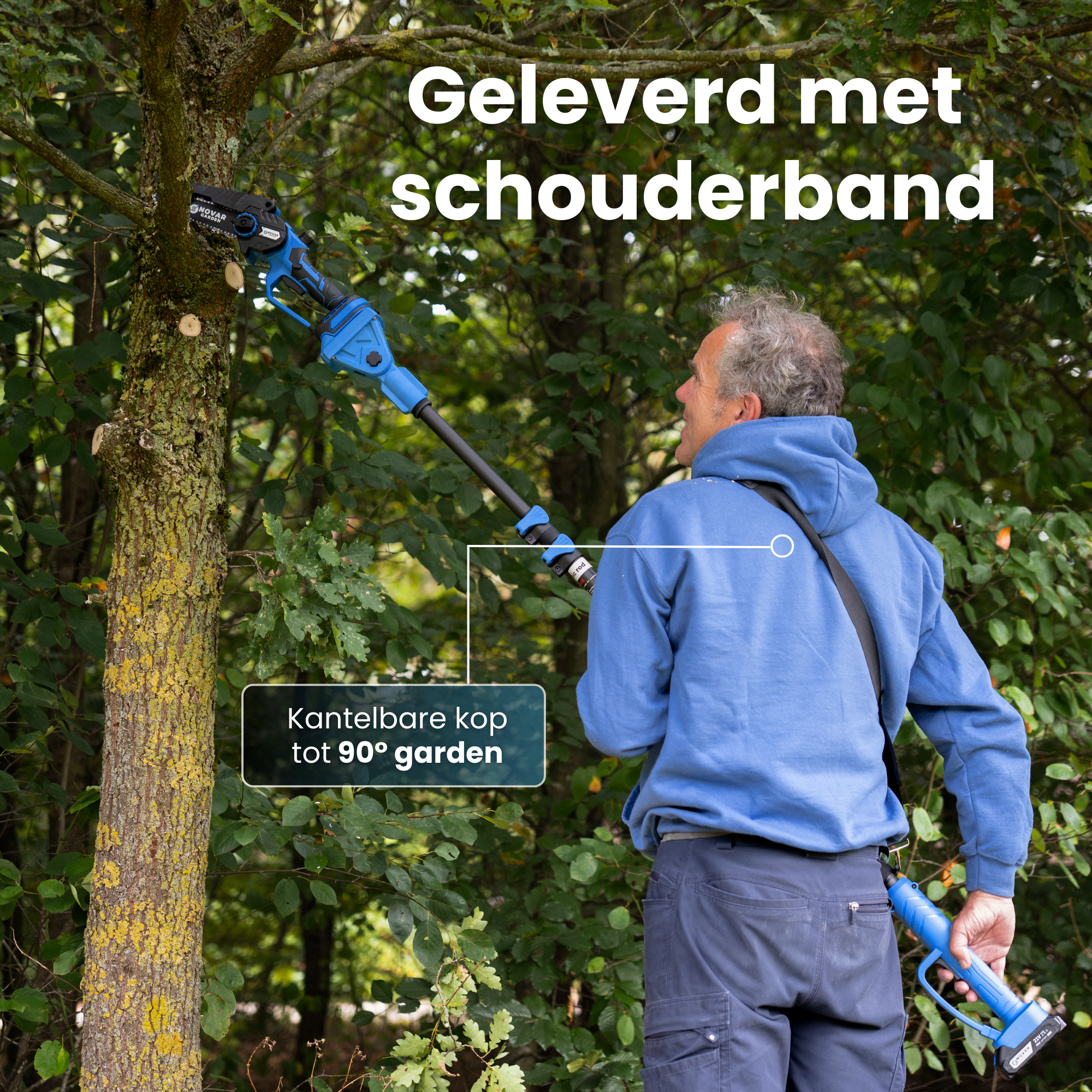 Telescopische Kettingzaag NG3 – Met Koffer & 2 Accu's (dit is een PRE-ORDER)