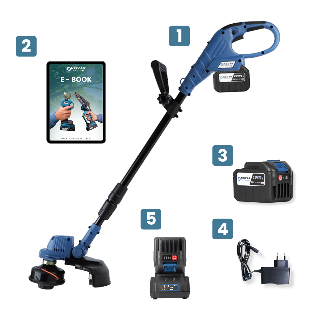 Coupe-bordures à batterie NG2 – Avec chargeur rapide & batterie (4,0 Ah)